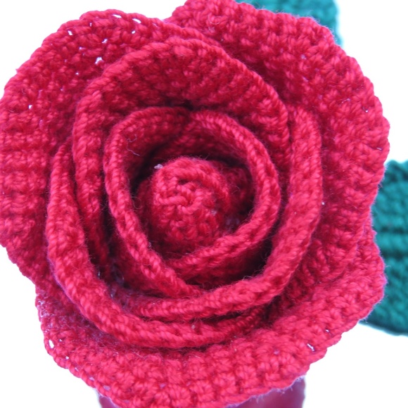 Crocheted Rose - Picture 2 of 2